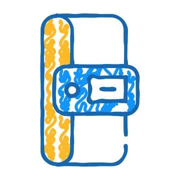 Constant temperature control sensor icon doodle illustration Stock Illustration
