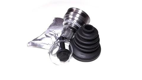 Constant-velocity universal spheric joint isolated on a white background looped Stock-Footage 72127817