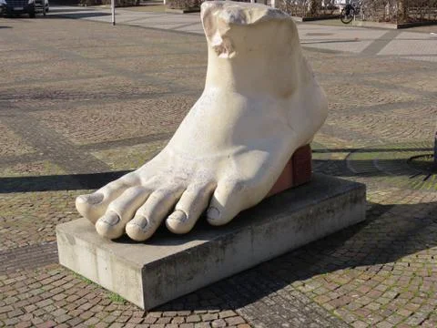 Constantin statue foot Stock Photos