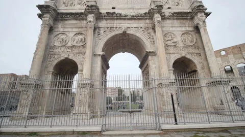 Constantine Arch in Rome Stock Footage 150507114