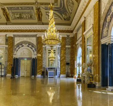Constantine Palace. Marble hall. Stock Photos