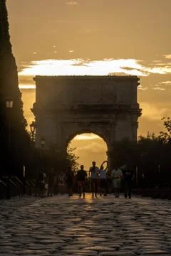 Constantine's Arch at sunset Stock Photos