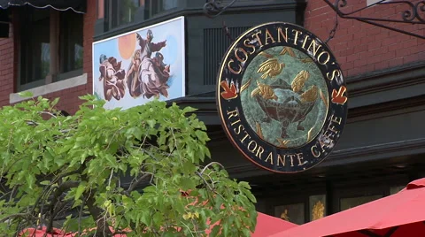 ConstantinosRistoranteSignCloseUp Stock Footage 47367540