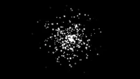 Constantly exploding white particles in the blackness Stock Footage 321965185