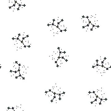 Constellation astrological vector seamless pattern Stock Illustration