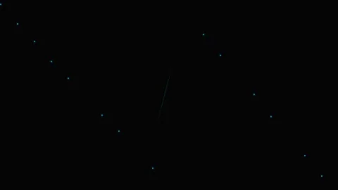 A constellation of bright stars shining in the dark night sky at midnight Video stock 339619170