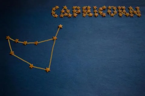 Constellation Capricorn, a schematic image. Stock Photos