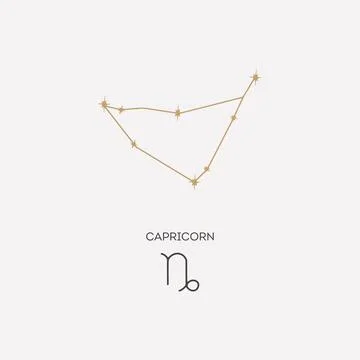 Constellation Capricorn vector illustration Stock Illustration