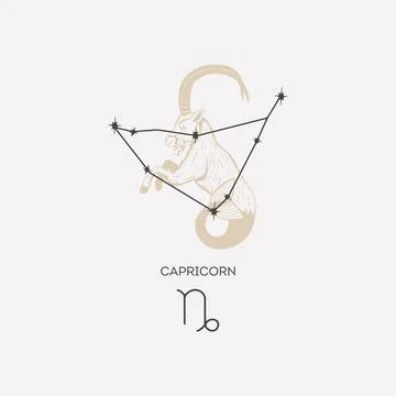 Constellation Capricorn vector illustration Stock Illustration