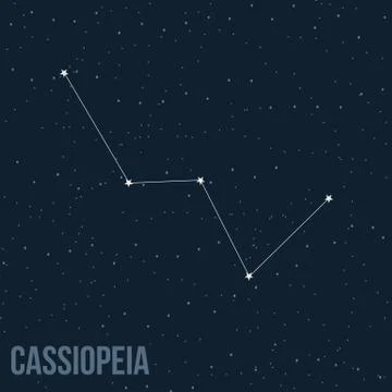 Constellation Cassiopeia Stock Illustration
