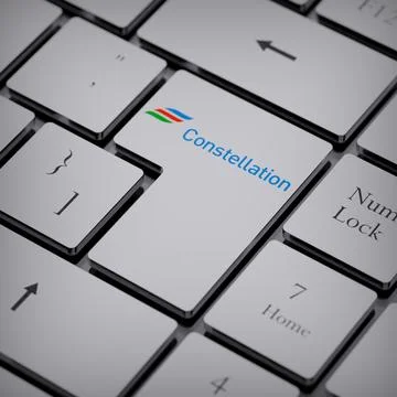 Constellation Energy logo notebook keycap 3d illustration stock market editorial Stock Photos