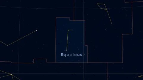 Constellation of Equuleus outlined. Tycho Stock Illustration