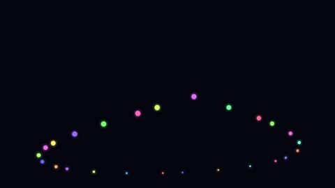 A constellation of glowing orbs in the dark expanse 库存影片 335255854