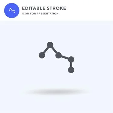 Constellation icon vector, filled flat sign, solid pictogram isolated on whit Stock Illustration