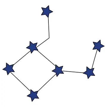 Constellation isolated on a white background Stock Illustration