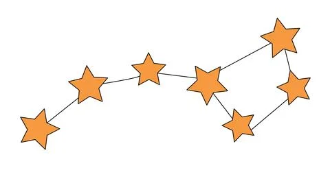 Constellation leo isolated on a white background Stock Illustration