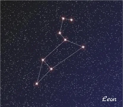 Constellation leon Stock Illustration