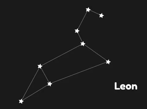 Constellation leon Stock Illustration