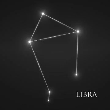 Constellation Libra Zodiac Sign Stock Illustration