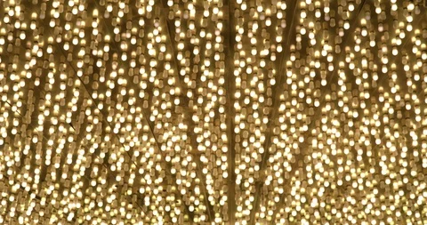Constellation of light bulbs hanging from above Stock Footage 120649133