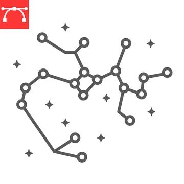 Constellation line icon Stock Illustration