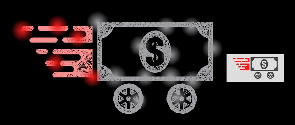 Constellation Linear Mesh Dollar Car with Lightspots Illustration