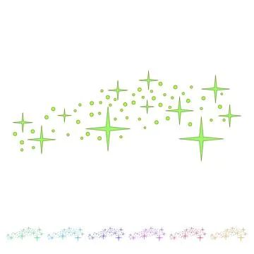 Constellation magic star arch cartoon vector graphic Stock Illustration