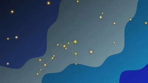 Constellation Map with Abstract Background Stock Footage 332044185