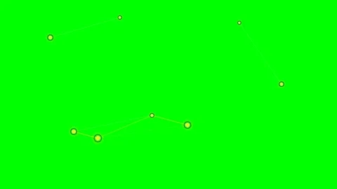 A constellation pattern formed by yellow stars on a vibrant green background Stock Footage 340265967