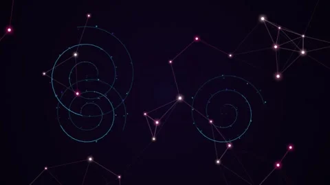 Constellation Patterns in Dark Night Sky. Stock Footage 330130820