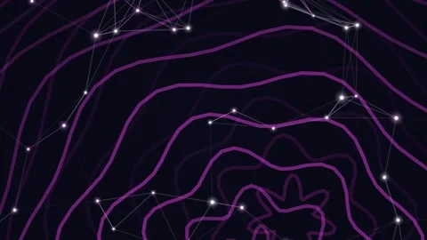 Constellation Patterns in Purple Hues Night Sky. 스톡 동영상 330130841