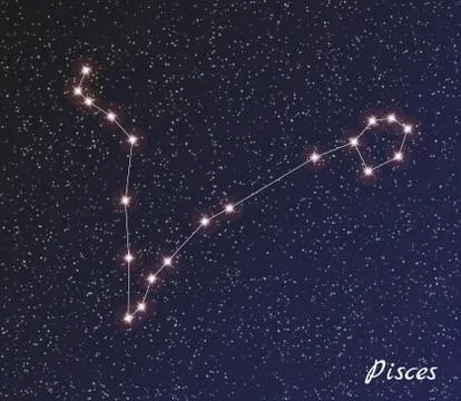 Constellation pisces Illustrazione stock