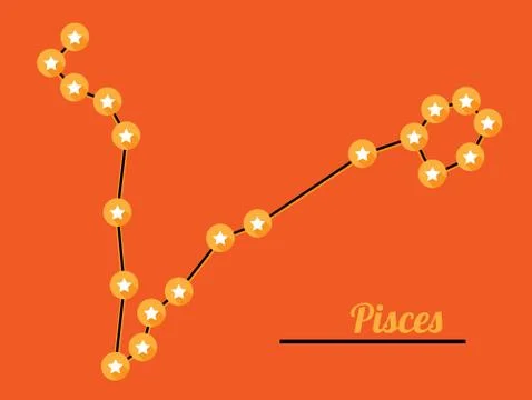 Constellation pisces Stock Illustration
