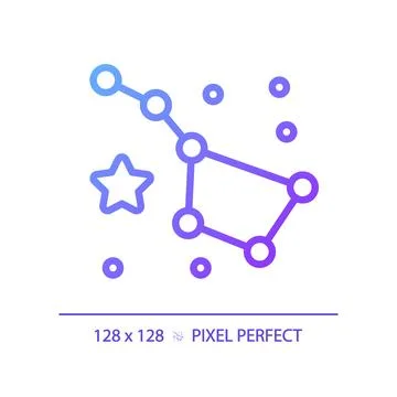 Constellation pixel perfect gradient linear vector icon Ilustração Stock