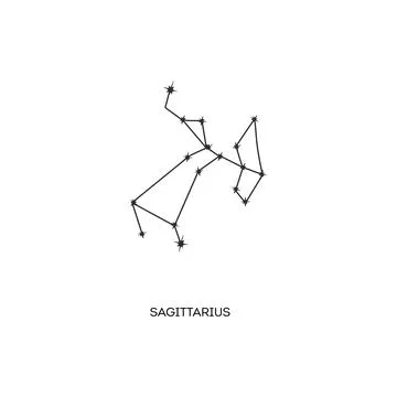 Constellation Sagittarius vector illustration Stock Illustration