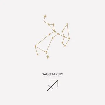 Constellation Sagittarius vector illustration Stock Illustration
