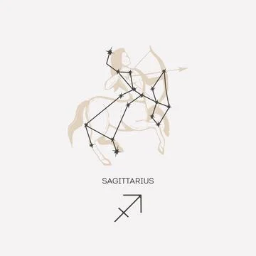 Constellation Sagittarius vector illustration Stock Illustration