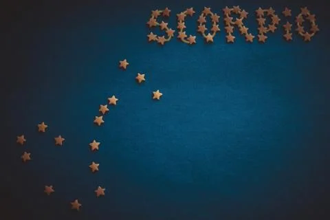Constellation Scorpio, scheme. Stock Photos