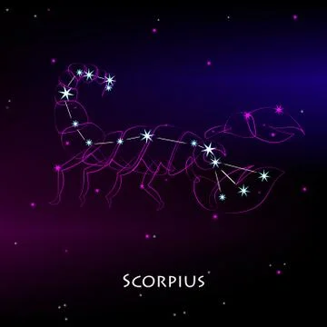 Constellation scorpius 스톡 일러스트