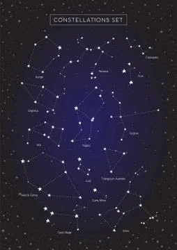 Constellation set Stock Illustration