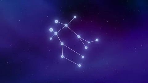 Constellation sign of Gemini with cosmic background Stock Illustration