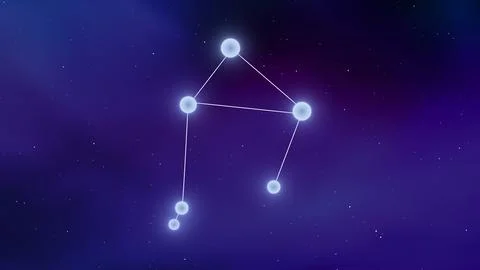 Constellation sign of libra with cosmic background Stock Illustration