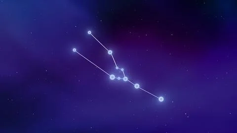 Constellation sign of Taurus with cosmic background Stock Illustration