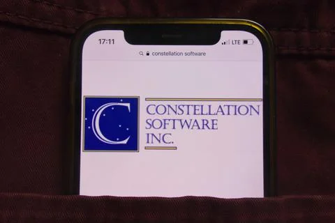 Constellation Software Inc logo on mobile phone Stock Photos