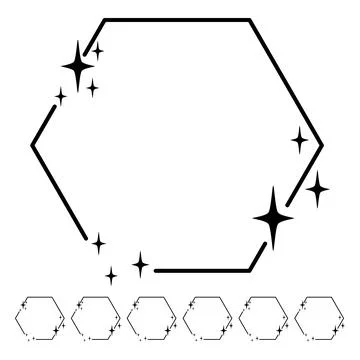 Constellation starry frame cartoon vector graphic Stock Illustration