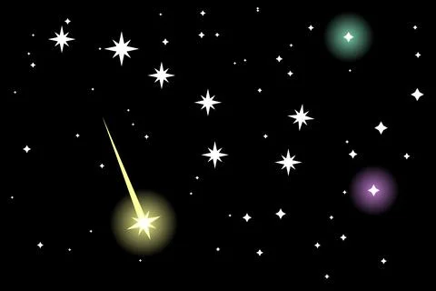 Constellation Ursa Major and comet neowise Stock Illustration