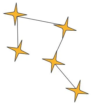 Constellation ursa major on white background Stock Illustration