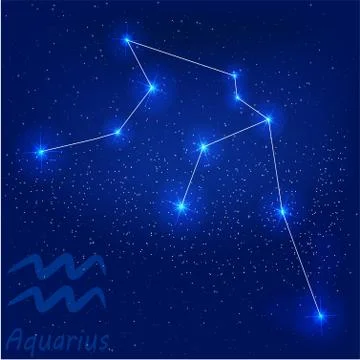 Constellation aquarius Stock Illustration
