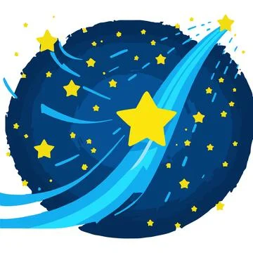 Constellations astronomy buff Night Sky Wish Meteor Illustrazione stock