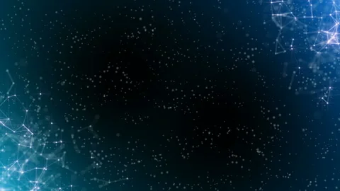 Constellations in the corners. Digital clusters. Multicolored background Stock Footage 90636770